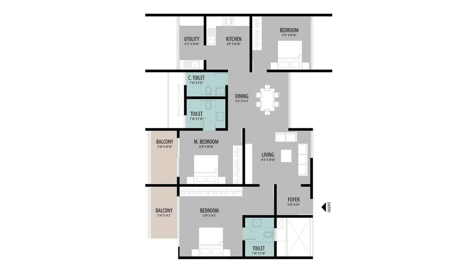3 BHK